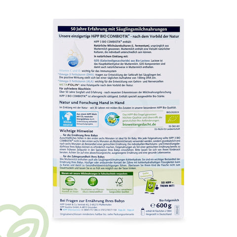HiPP German Organic Formula Bio-Combiotic - Stage 3