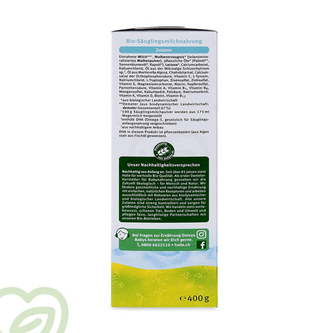 Holle Organic Baby Formula Cow Milk - Stage 1