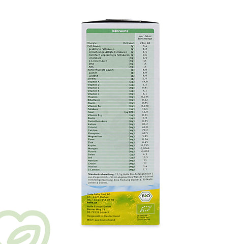 Holle Organic Baby Formula Goat Milk - Stage 1