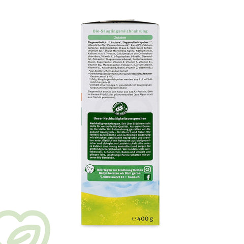 Holle Organic Baby Formula Goat Milk - Stage 1