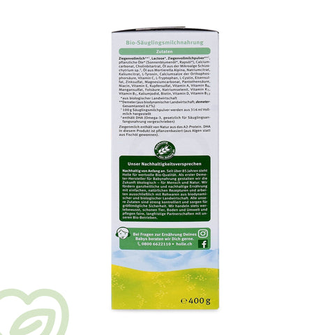 Holle Organic Baby Formula Goat Milk - Stage Pre