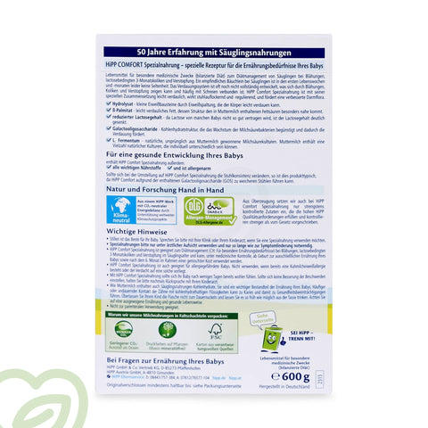 HiPP Organic Baby Formula Comfort - All Stages