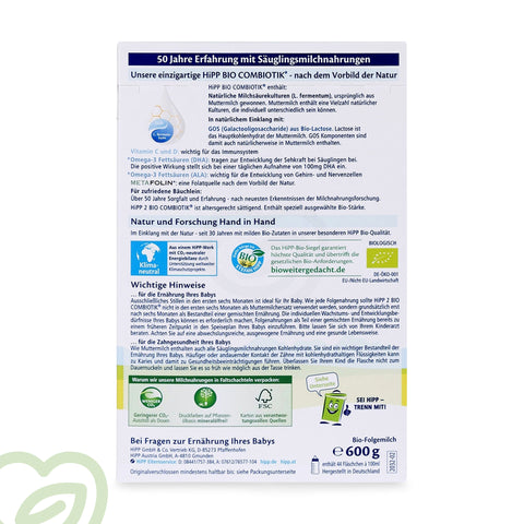 HiPP German Organic Formula Bio-Combiotic - Stage 2