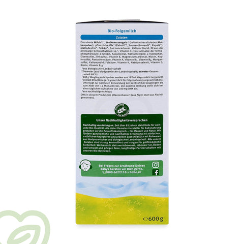 Holle Organic Baby Formula Cow Milk - Stage 2