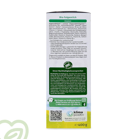 Holle Organic Baby Formula Goat Milk - Stage 3