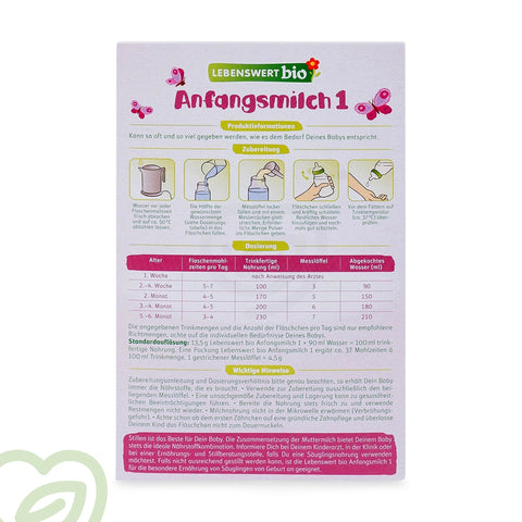 Lebenswert Organic Baby Formula - Stage 1