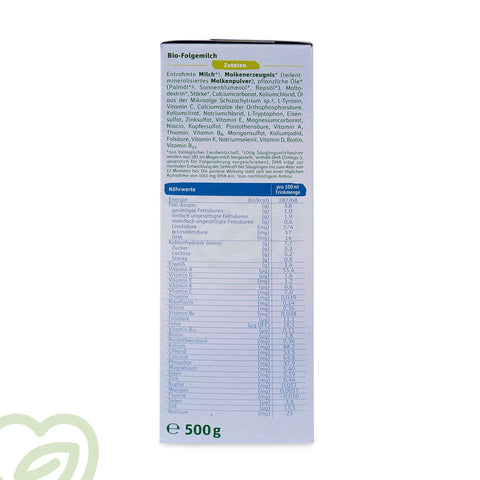 Lebenswert Bio Stage 2 Organic Formula (6+ Months) - 500g