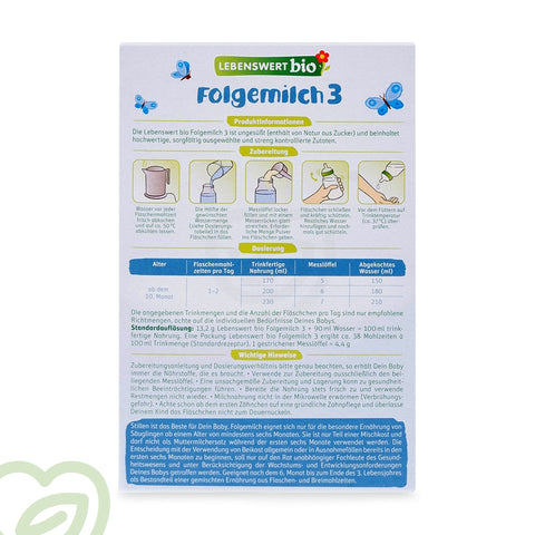Lebenswert Bio Stage 3 Organic Formula (12+ Months) - 500g
